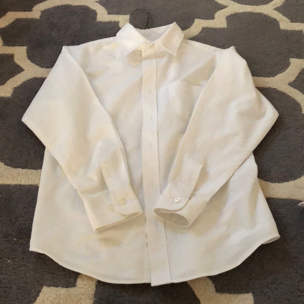 2 Boys White button down shirt